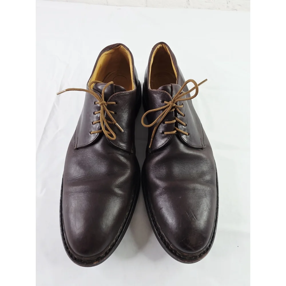 Heschung 1934 Leather Lace Up Oxford Derby Dress Shoes Plain Toe Men's Size 8